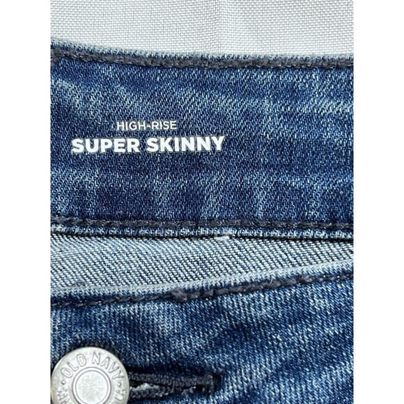 NWT Old Navy Womens High Rise Super Skinny Jeans Sz 28 Stretch Denim Blue - Picture 7 of 12